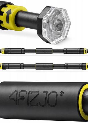 Турник раздвижной 4fizjo 66-100 см black/yellow (p-5907739314765), для силовых тренировок, для дома и спортзала, для развития силы