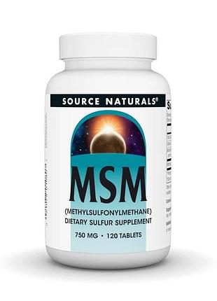 Метилсульфонилметан source naturals msm with vitamin c 750 mg, 120 таблеток