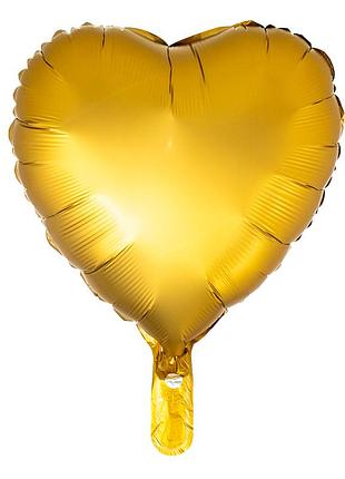 Шар надувной "сердце" (gold) elisey