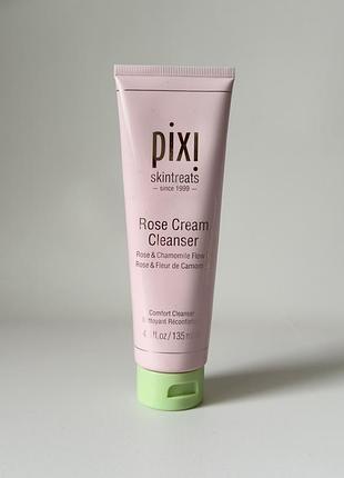 ❗️уцінка. pixi skintreats — rose cream cleanser — комфортний очищувальний крем з трояндою та ромашкою
