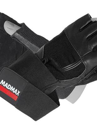 Рукавички для фітнесу madmax mfg-269 professional exclusive чорний l, для занять у тренажерному залі, для тренувань на тренажерах
