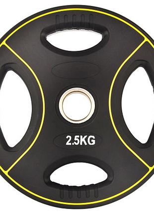 Олимпийский диск уретановый generation fitness ff51c4d-2,5 кг, для комплектации штанги, для становой тяги, для домашнего спортзала