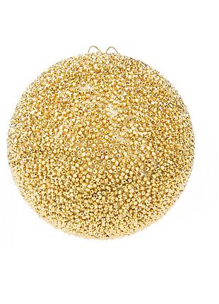 Новогодняя игрушка "золотистый шарик", 15 см elisey