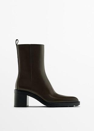 Шкіряні ботильйони massimo dutti 👍