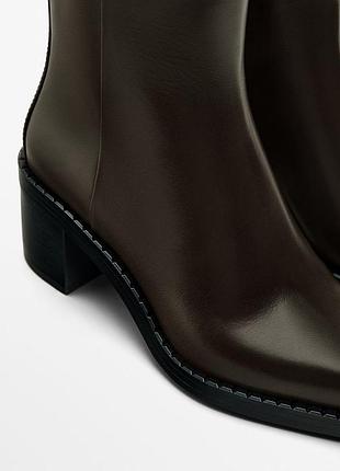Шкіряні ботильйони massimo dutti 👍 4