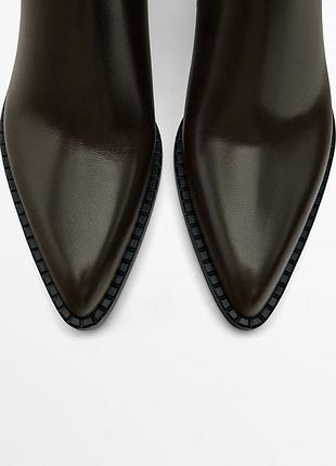 Шкіряні ботильйони massimo dutti 👍 3