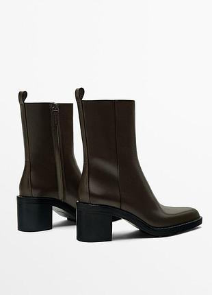 Шкіряні ботильйони massimo dutti 👍 2