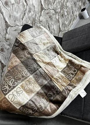 Елегантний зимовий плед-покривало 210х230 см з велюру та овчини великого формату в упаковці