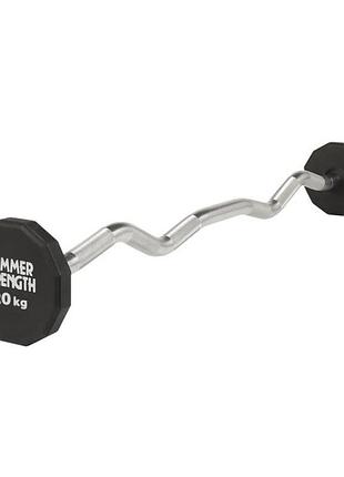 Штанга hammer strength 20 кг уретанова вигнута ff20tps, для силових тренувань, для дому та спортзалу, для функціонального тренінгу