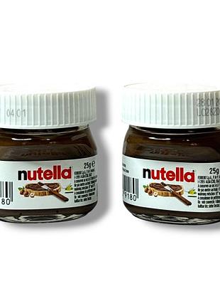 Ореховая паста с какао nutella mini (25 г, стеклянная баночка) 2шт