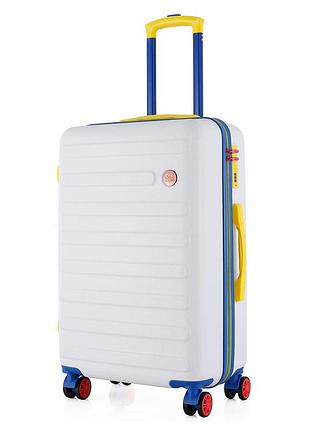 Чемодан semi line 24" (m) белый (t5842-2), для самолета, поезда и автобуса, для командировок и отпуска, для перевозки личных вещей