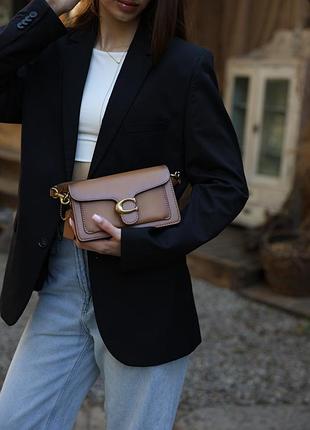 Сумка coach tabby shoulder bag 20 brown/gold 9