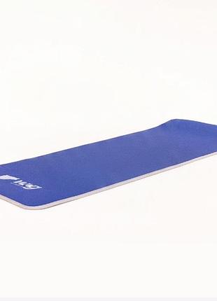 Килимок для йоги та фітнесу wcg comfortline nbr 10 mm із захисним кантом і розміткою (синій) лучшая цена с быстрой доставкой по