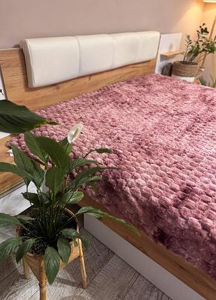 Покривало "кролик" 200×230 м’яке покривало з ефектом блиску