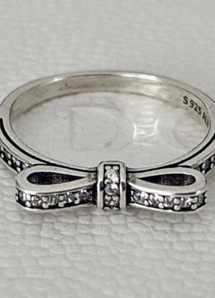 Серебряное кольцо пандора бантик р.50 pandora