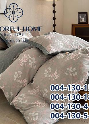 Натуральный комплект семейной постели colourfull home вареный хлопок