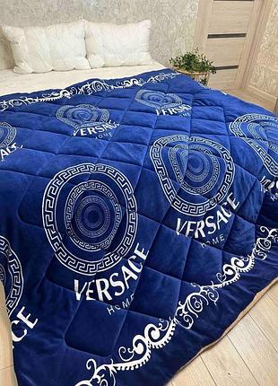 Велюрова стьобана ковдра компактного розміру 150×210 3d для комфортного сну