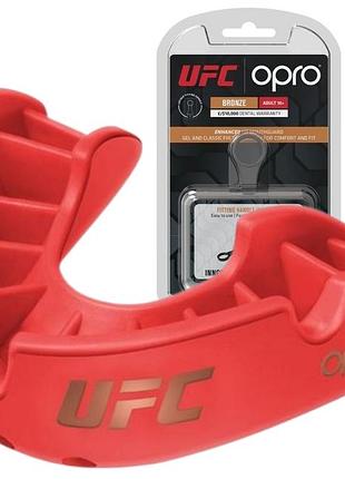 Капа opro bronze ufc детская (возраст до 10) красная (ufc.102513002), для бокса и единоборств, для зала, для контактных тренировок
