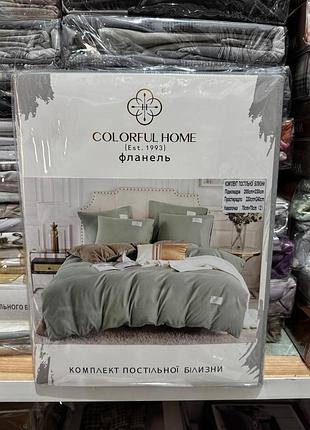 Комплект постельного фланеля семейный комбинированный дизайн