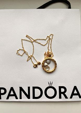 Колье медальон пандора shine и петиты pandora 6