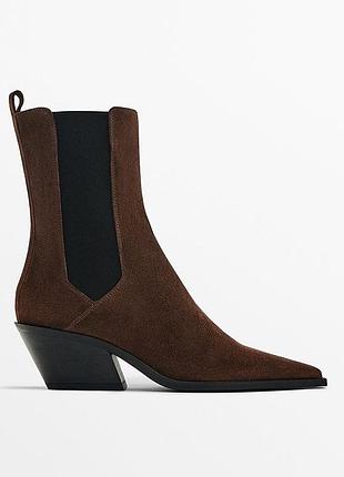 Шкіряні ботильйони massimo dutti😉 3