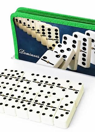 Доміно класичне настільна гра для дітей дорослих в чохлі newt elite domino ne-dm-007, для сімейного дозвілля, для дітей і дорослих