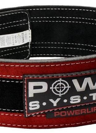 Пояс для важкої атлетики power system stronglift ps-3840 чорний/червоний l/xl, для пауерліфтингу, для контрольованої техніки вправ