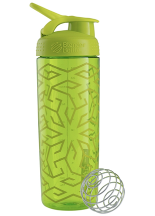 Шейкер blenderbottle sportmixer signature sleek 28oz/820ml зеленый zen gala, для фитнеса и тренажерного зала, для воды и коктейлей