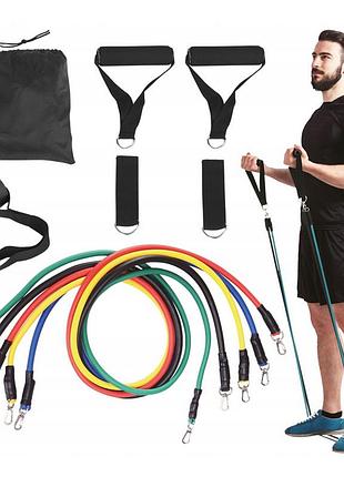 Набір еспандерів трубчастих силових newt power strength tube 5 шт ne-pw-4, для фітнесу та аеробіки, для підтримання фізичної форми
