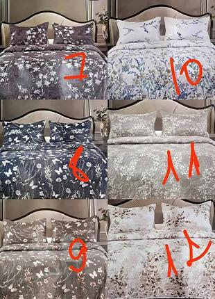 Покривало на ліжко koloco 200x230 см із 2 наволочками 50х70 см сатин - на вибір