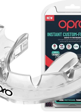 Капа opro instant single colour braces доросла (вік 11+) clear (art.102522007), для боксу та єдиноборств, для контактних тренувань