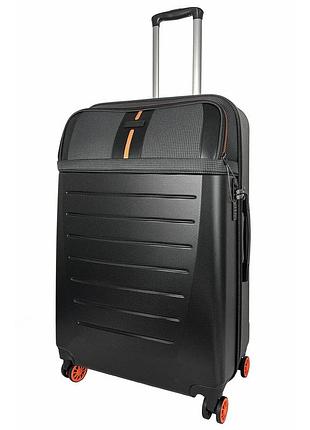 Чемодан semi line 28" (l) черный/оранжевый line (t5734-3), для перевозки багажа и личных вещей, для организованной упаковки вещей
