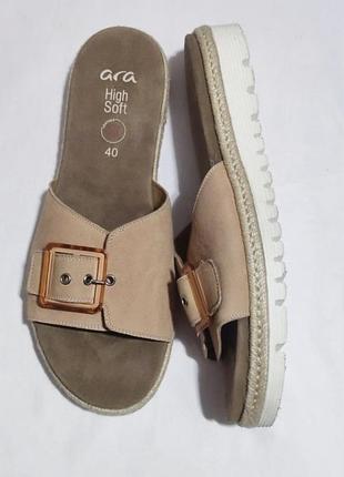 Ara high soft 39-40 25.5-26 см тапки шльопанці босоніжки