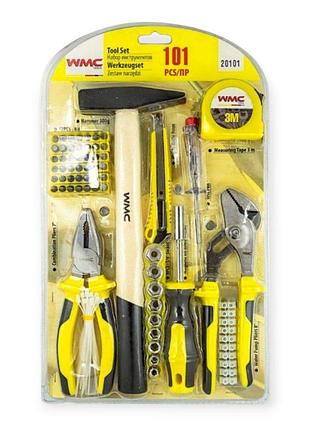 Набір інструменту слюсарний 101 шт, 1/4" (блістер) wmc tools