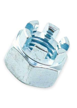 Гайка м12 корончатая 8кл цинк (ст.шаг 1,75) metalvis