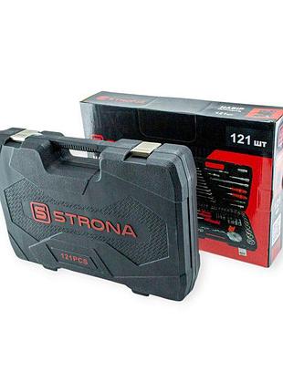 Набор инструмента 1/2",1/4",3/8" 121 шт с битами strona 3