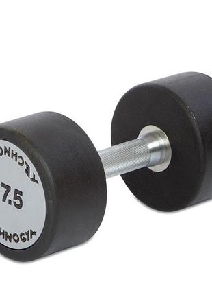 Гантель цельная профессиональная technogym tg-17.5 кг, для силовых тренировок, для дома и спортзала, для изолированных упражнений