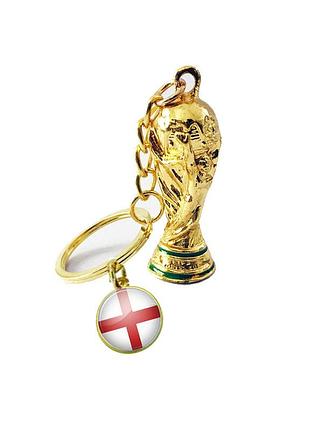 Футбольный брелок кубок чемпионата мира с флагом англии