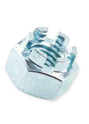 Гайка м14 корончатая 8кл цинк (ст.шаг 2,0) metalvis
