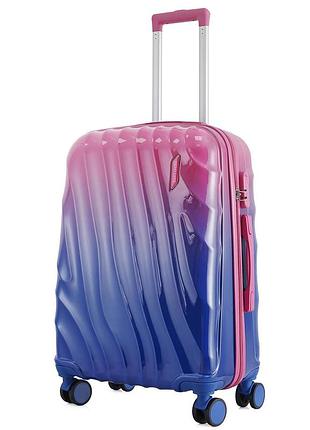 Валіза semi line 25" (m) rose/синя gradient (t5650-2), для літака, потяга й автобуса, для ручної поклажі, для багажного відділення