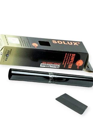 Пленка - полоса тонировочная лобовая solux 0.2x1.5m black