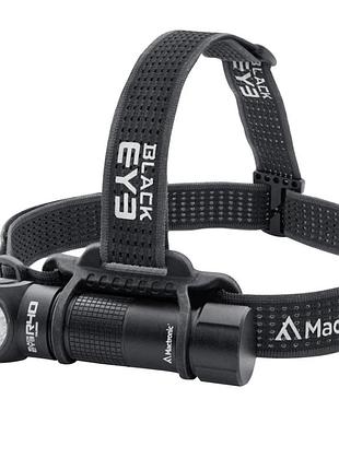 Фонарь налобный mactronic черный eye r40 (4000lm) programmable rechargeable type-c (thl0060), для туризма, работы и дома, для бега