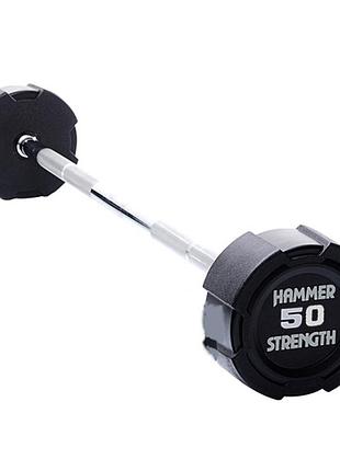 Штанга hammer strength 50 кг уретанова пряма ff50tpp, для розвитку сили, для тренування рук і плечей, для функціонального тренінгу