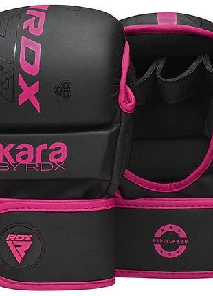 Перчатки для мма f6 matte pink plus-xs/s