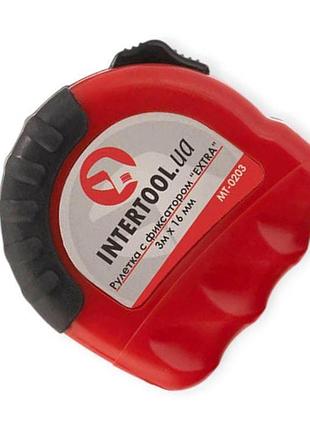 Рулетка 3м x 16мм стопор полотна extra intertool 2