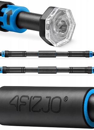 Турник раздвижной 4fizjo 66-100 см black/blue (p-5907739314758), для силовых тренировок, для дома и спортзала, для развития силы