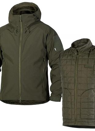 Комплект 2в1 куртка softshell з жилеткою олива (9755), 2xl лучшая цена с быстрой доставкой по украине