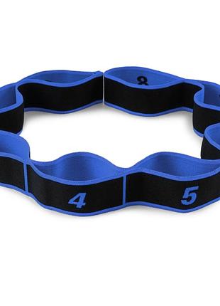 Еспандер з петлями для розтяжки powerplay pp_4311 fitness band синя (88*4см.), для залу, для фітнесу, для гімнастики, для пілатесу