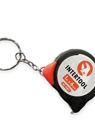 Брелок "рулетка" дорогая 1м х 6мм intertool
