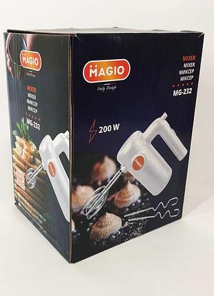 Хороший миксер для теста magio mg-232 200вт, кухонный миксер для быстрого приготовления eu-76
